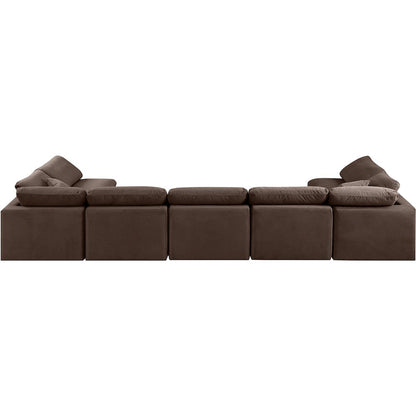 Indulge Brown Velvet Modular Sectional