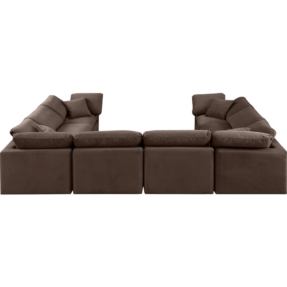 Indulge Brown Velvet Modular Sectional
