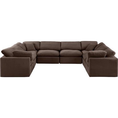 Indulge Brown Velvet Modular Sectional