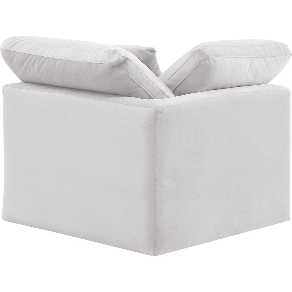 Indulge Cream Velvet Corner Chair