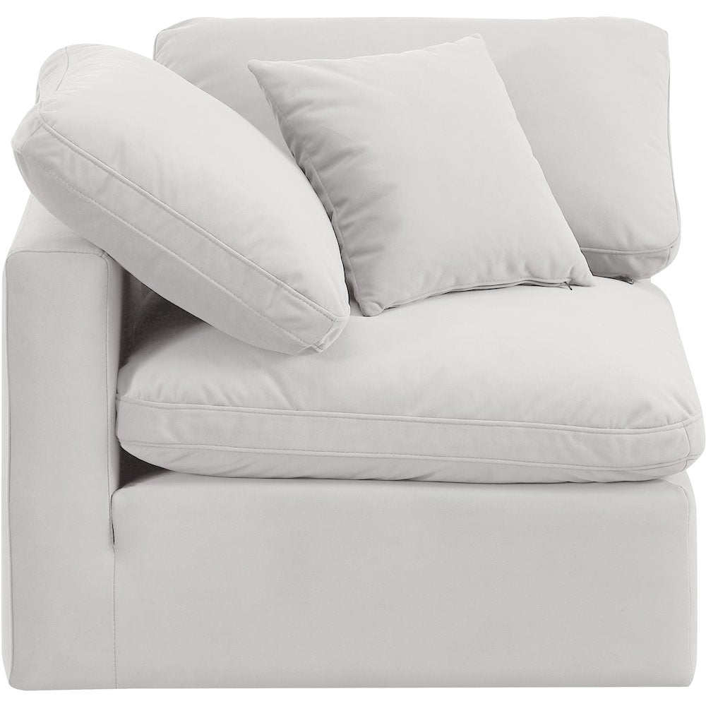 Indulge Cream Velvet Corner Chair