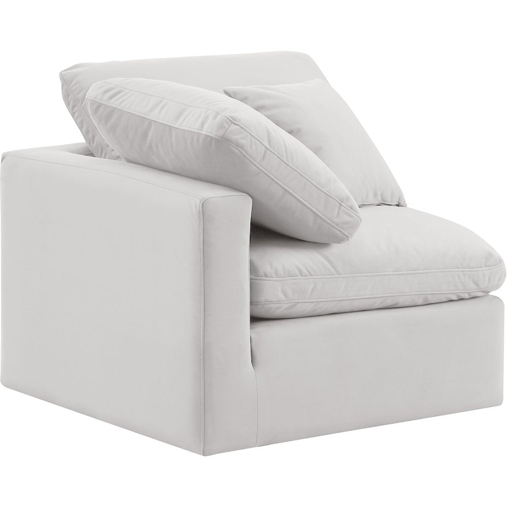 Indulge Cream Velvet Corner Chair