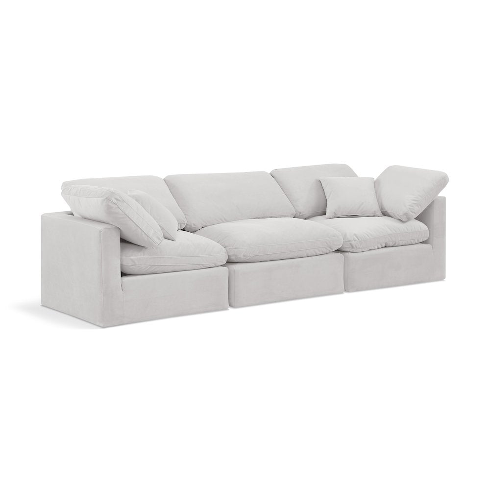 Indulge Cream Velvet Modular Sofa