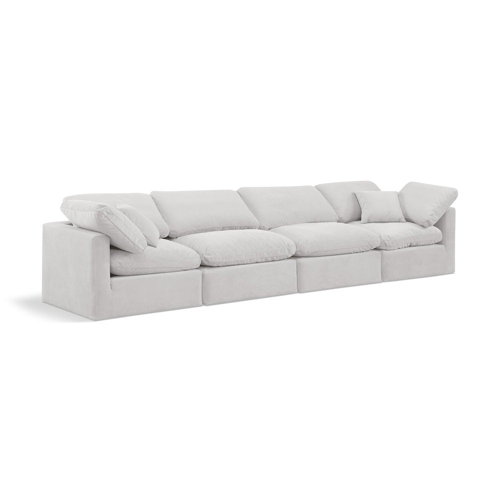 Indulge Cream Velvet Modular Sofa