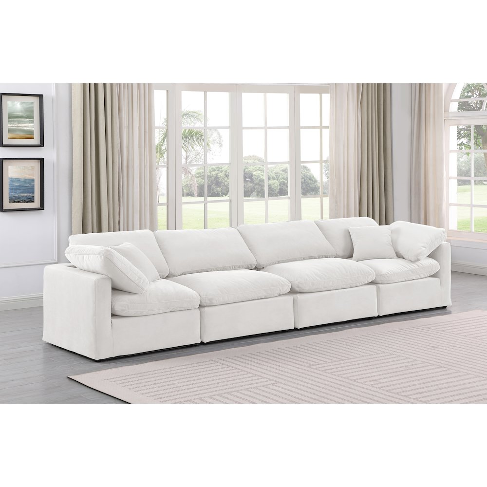 Indulge Cream Velvet Modular Sofa