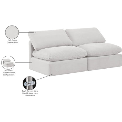 Indulge Cream Velvet Modular Sofa