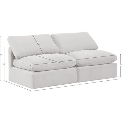Indulge Cream Velvet Modular Sofa