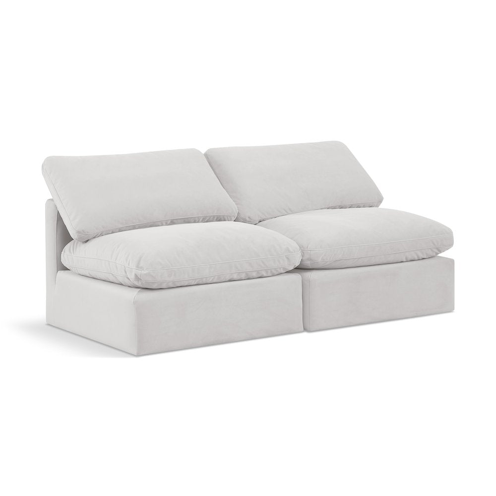 Indulge Cream Velvet Modular Sofa