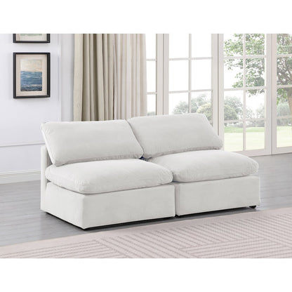 Indulge Cream Velvet Modular Sofa