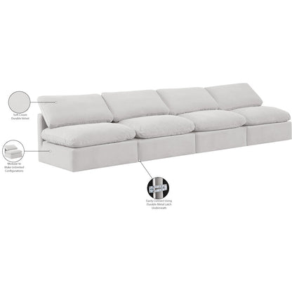 Indulge Cream Velvet Modular Sofa