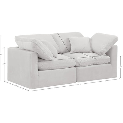 Indulge Cream Velvet Modular Sofa