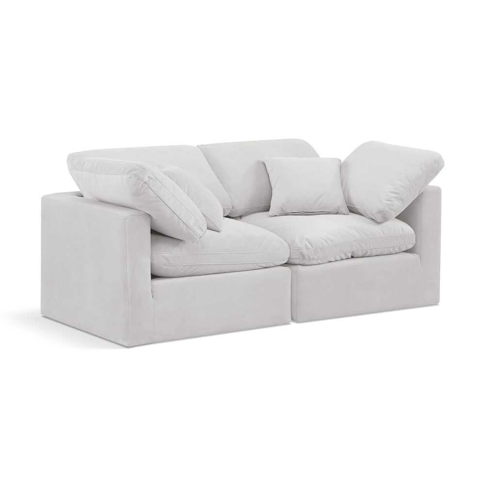 Indulge Cream Velvet Modular Sofa