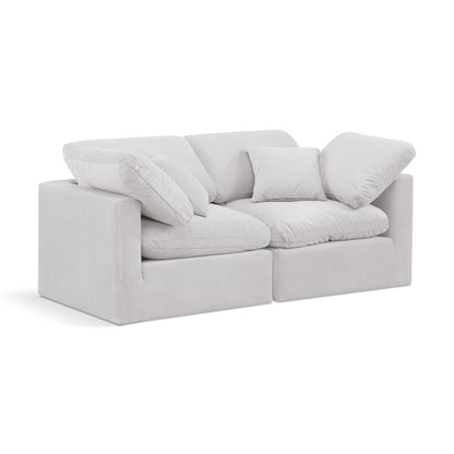 Indulge Cream Velvet Modular Sofa