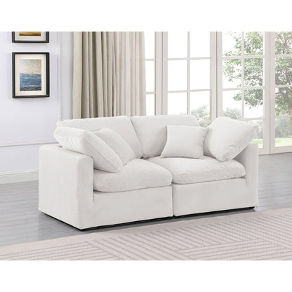 Indulge Cream Velvet Modular Sofa