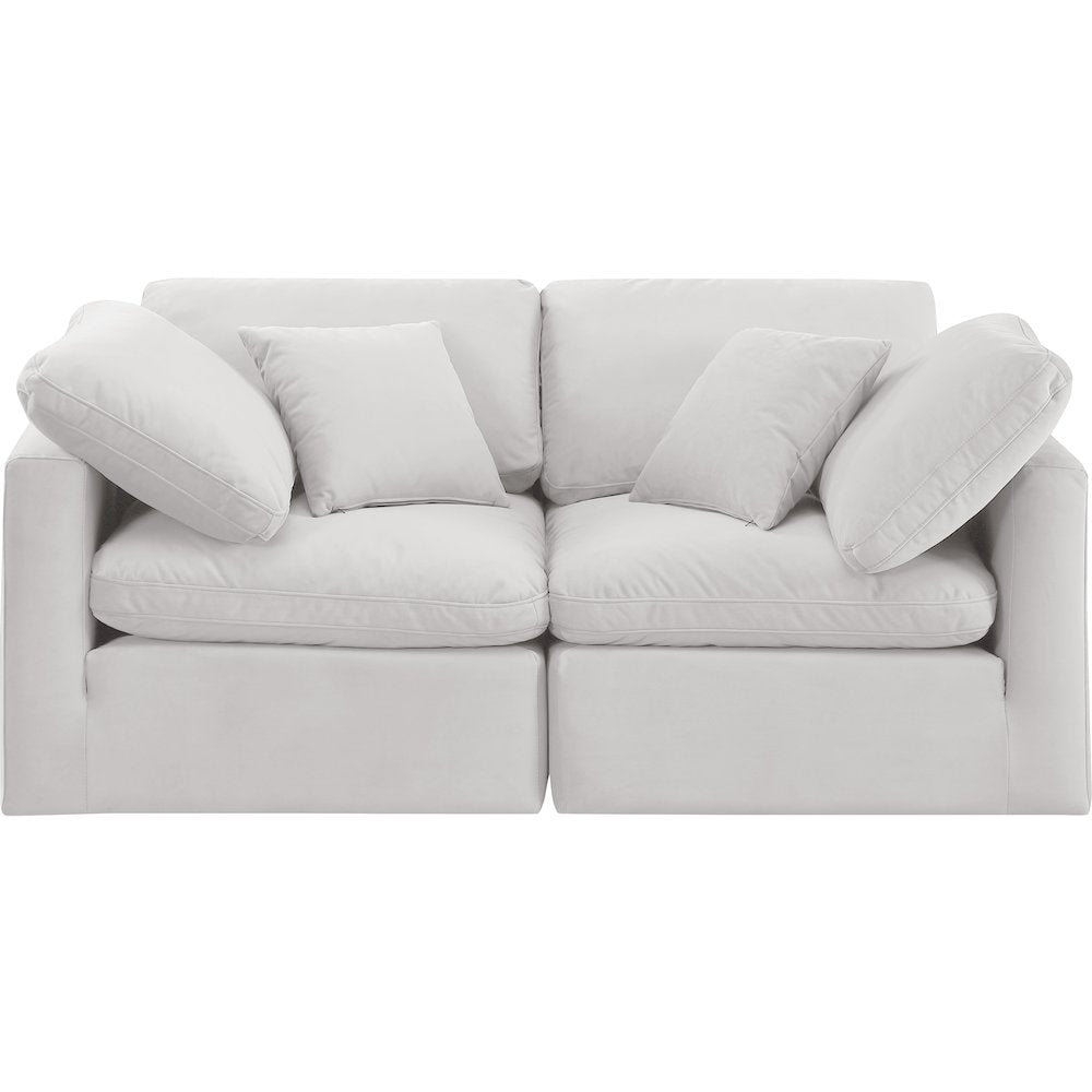 Indulge Cream Velvet Modular Sofa