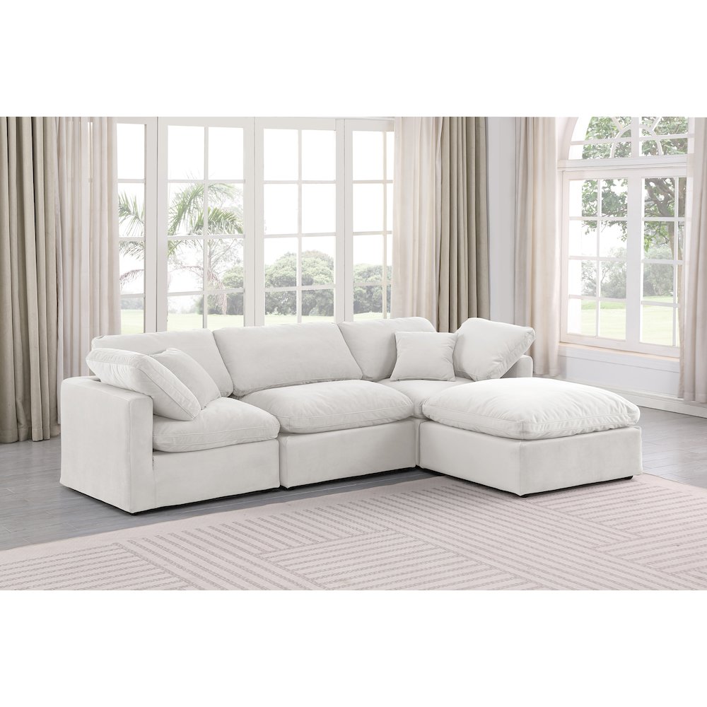 Indulge Cream Velvet Modular Sectional