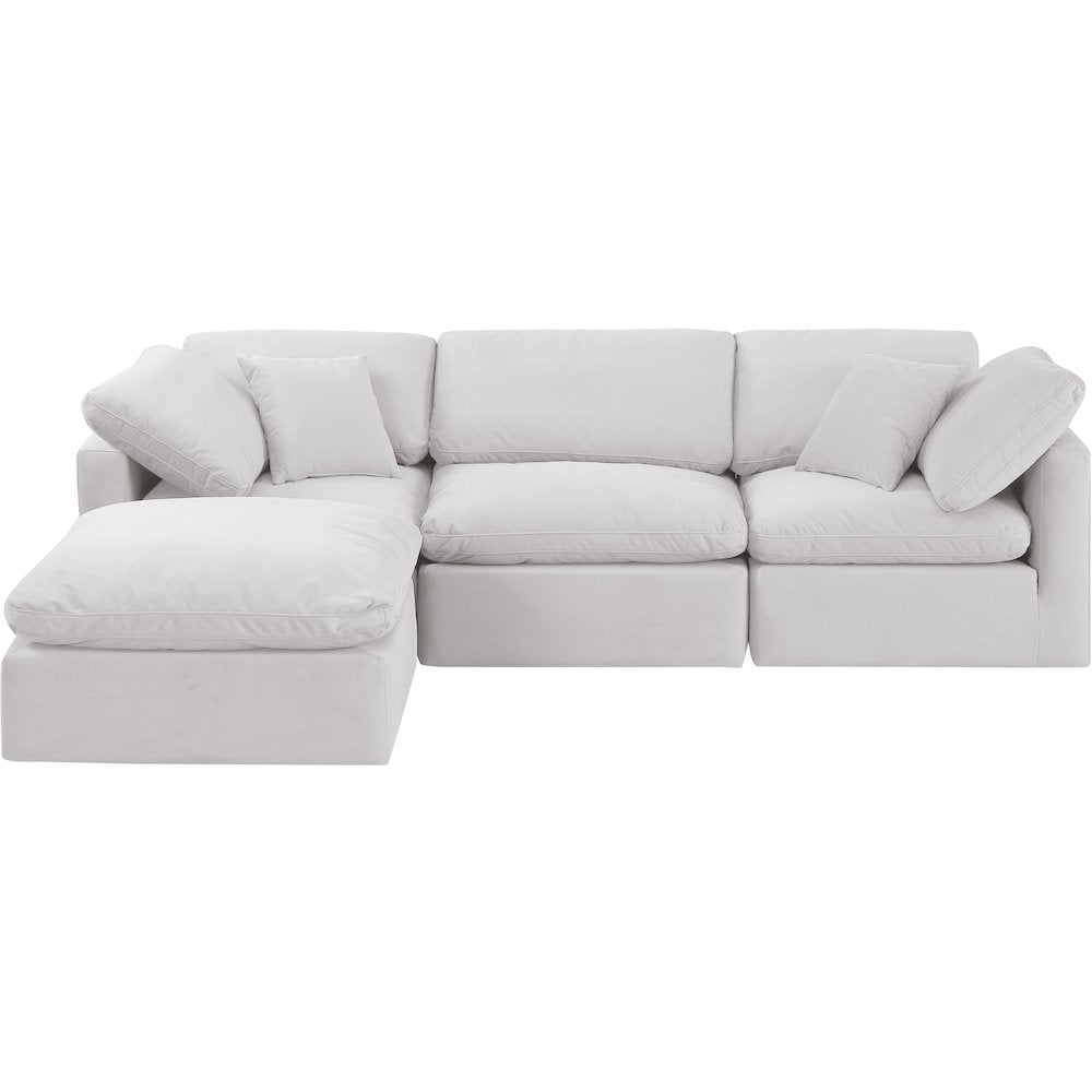 Indulge Cream Velvet Modular Sectional