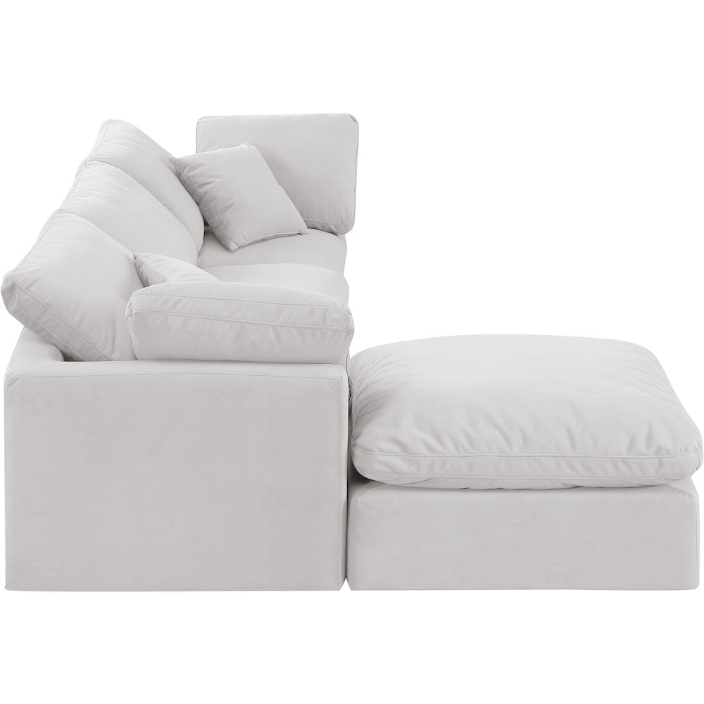 Indulge Cream Velvet Modular Sectional
