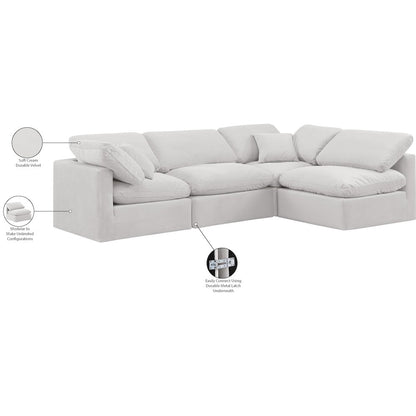 Indulge Cream Velvet Modular Sectional