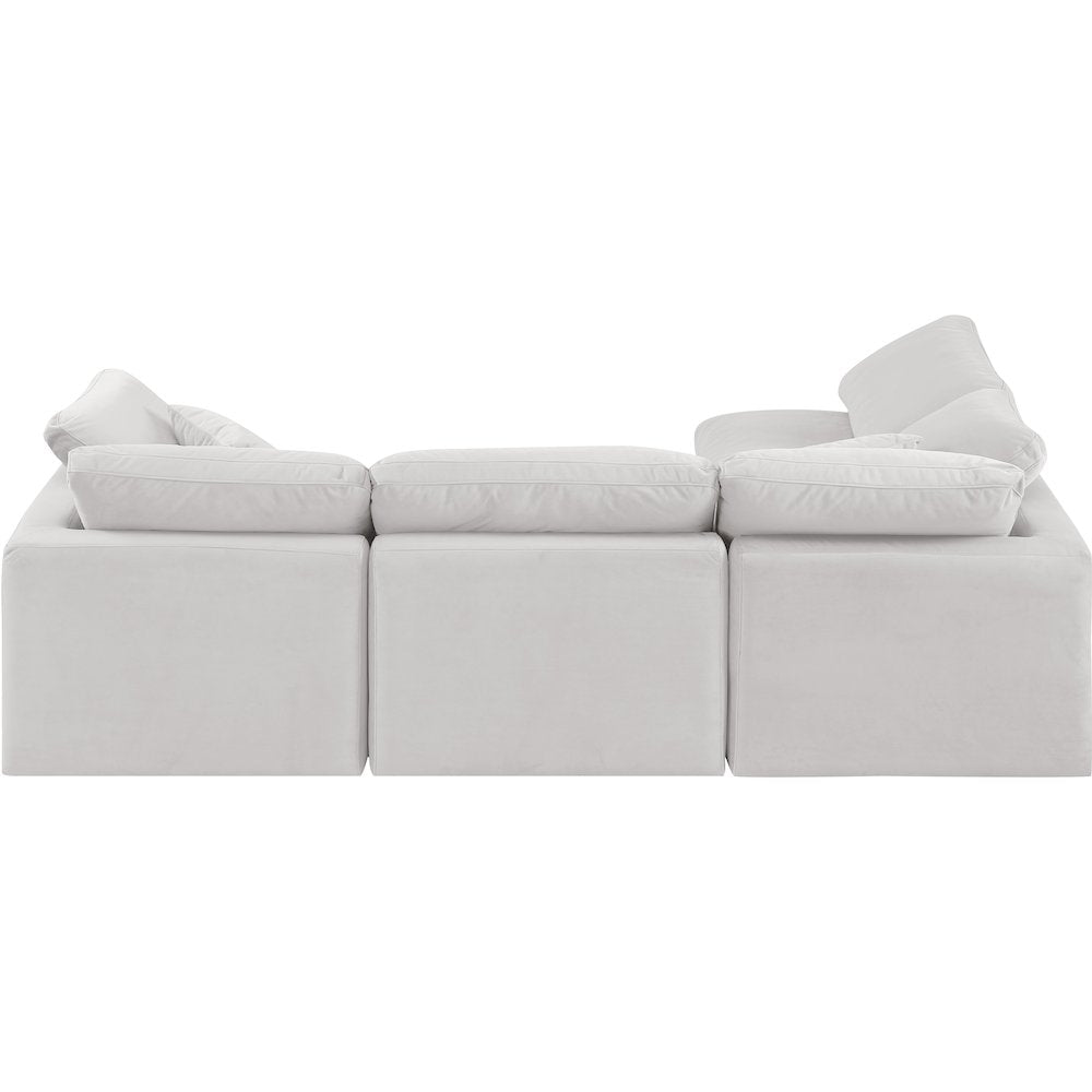 Indulge Cream Velvet Modular Sectional