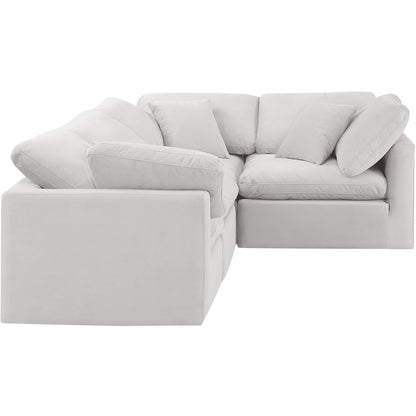 Indulge Cream Velvet Modular Sectional