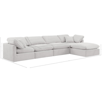 Indulge Cream Velvet Modular Sectional