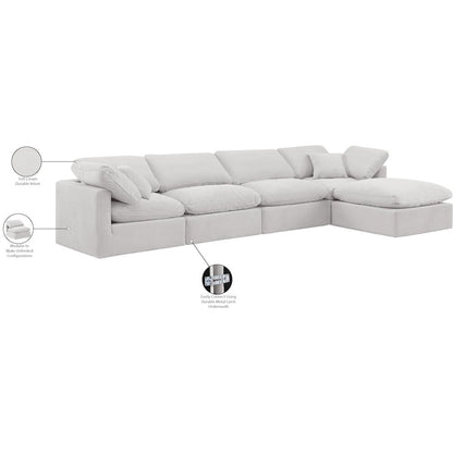 Indulge Cream Velvet Modular Sectional