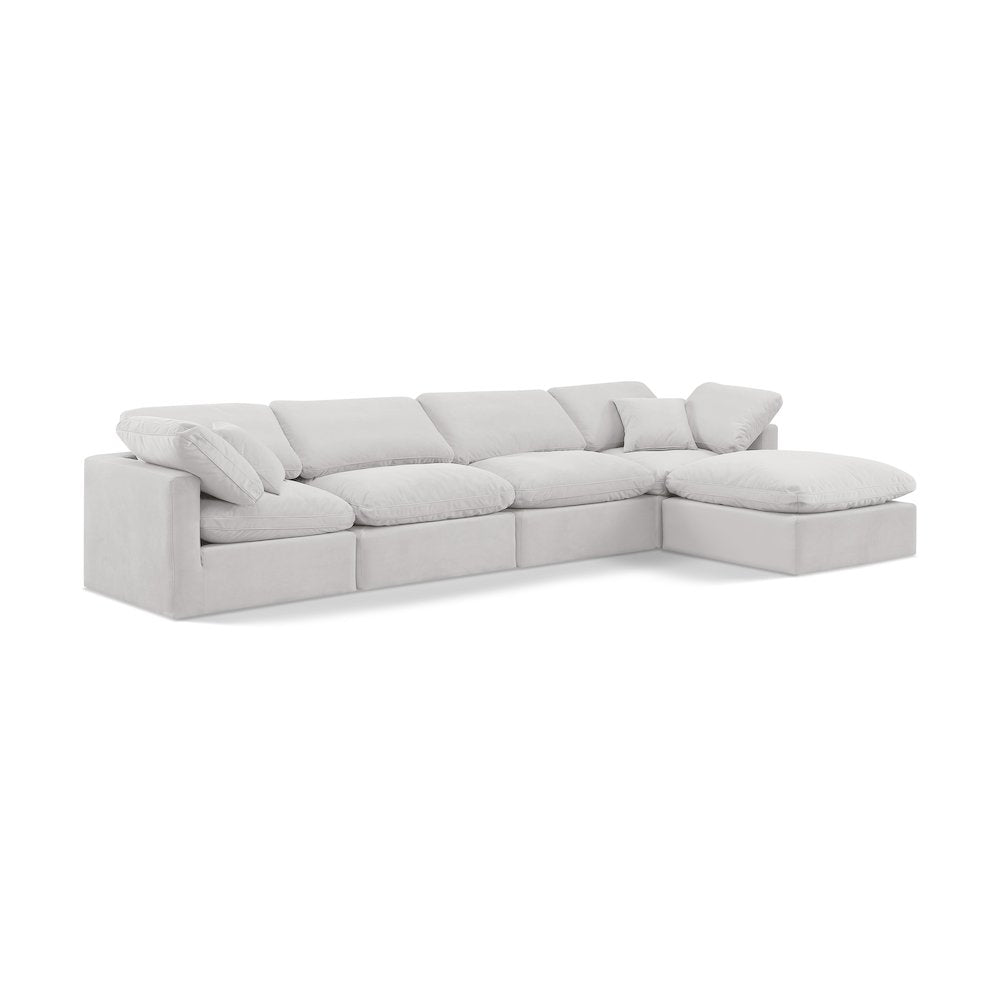 Indulge Cream Velvet Modular Sectional