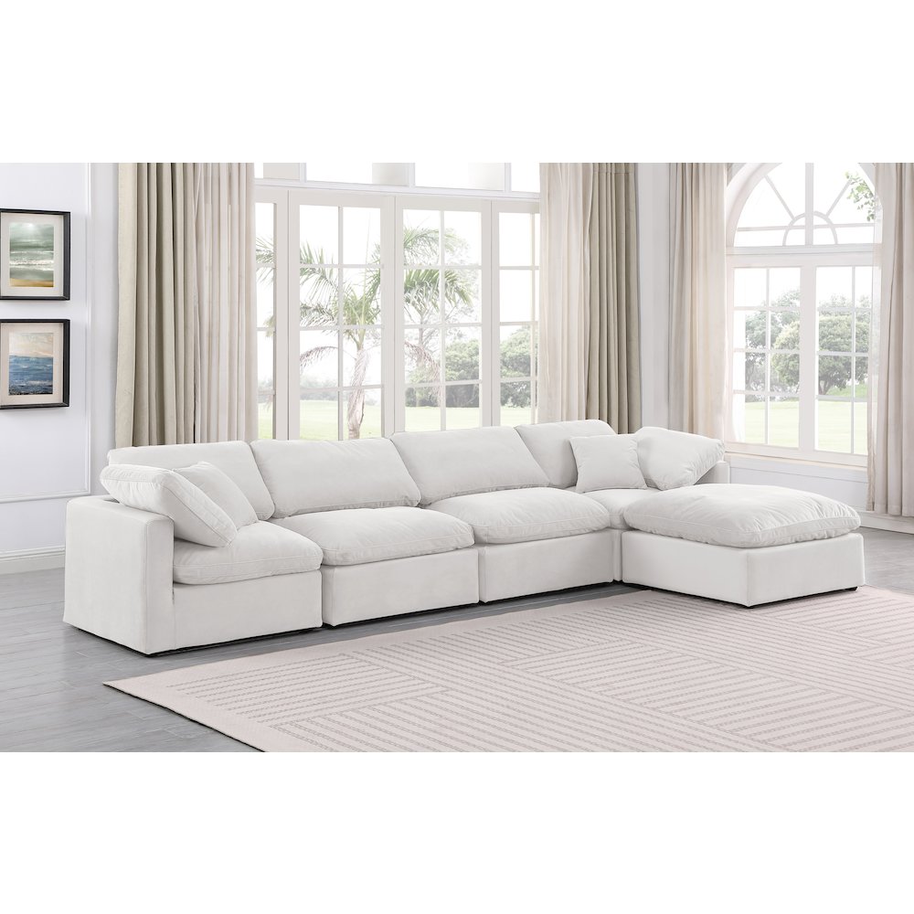 Indulge Cream Velvet Modular Sectional