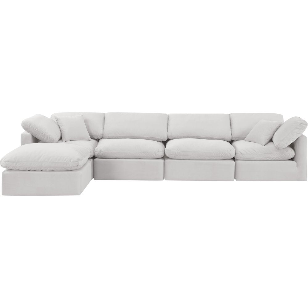 Indulge Cream Velvet Modular Sectional