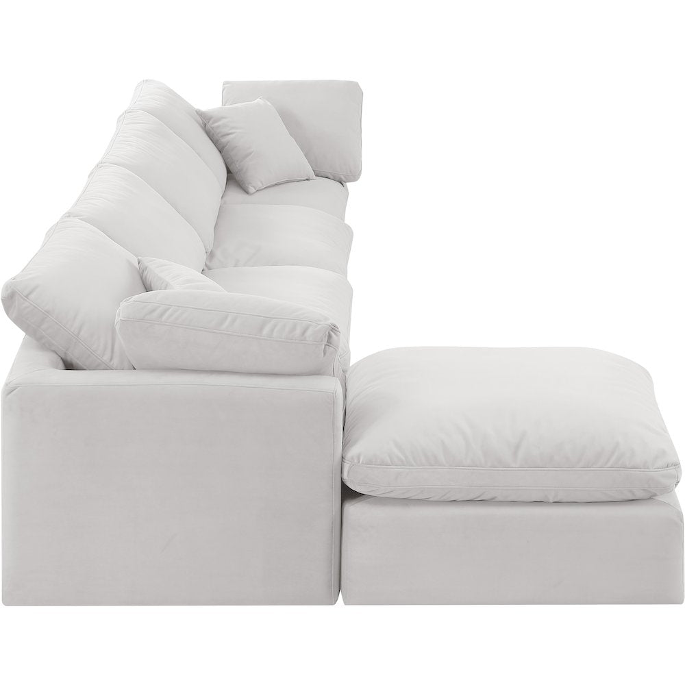 Indulge Cream Velvet Modular Sectional
