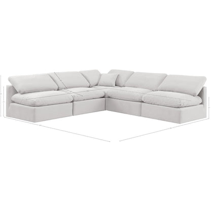 Indulge Cream Velvet Modular Sectional