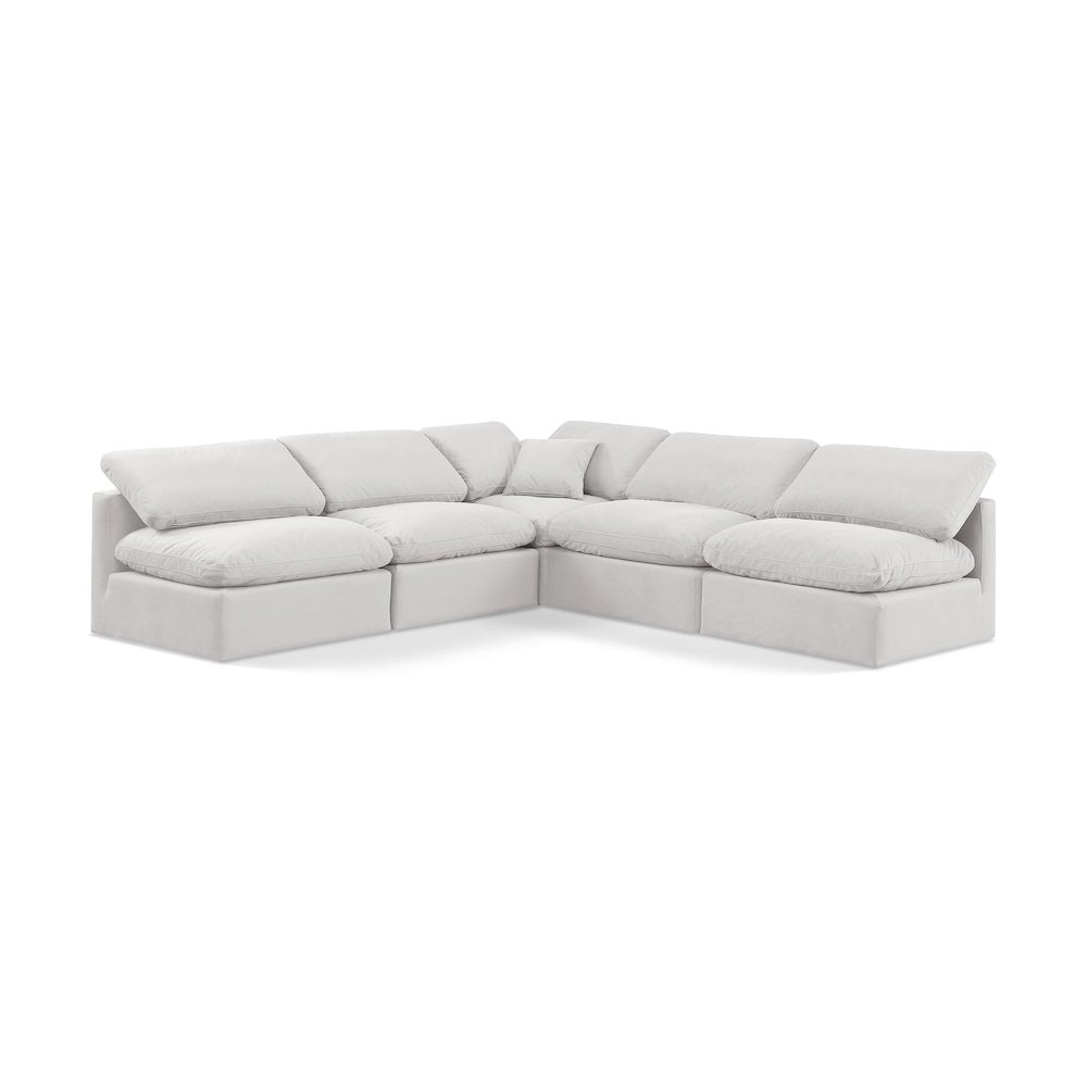 Indulge Cream Velvet Modular Sectional