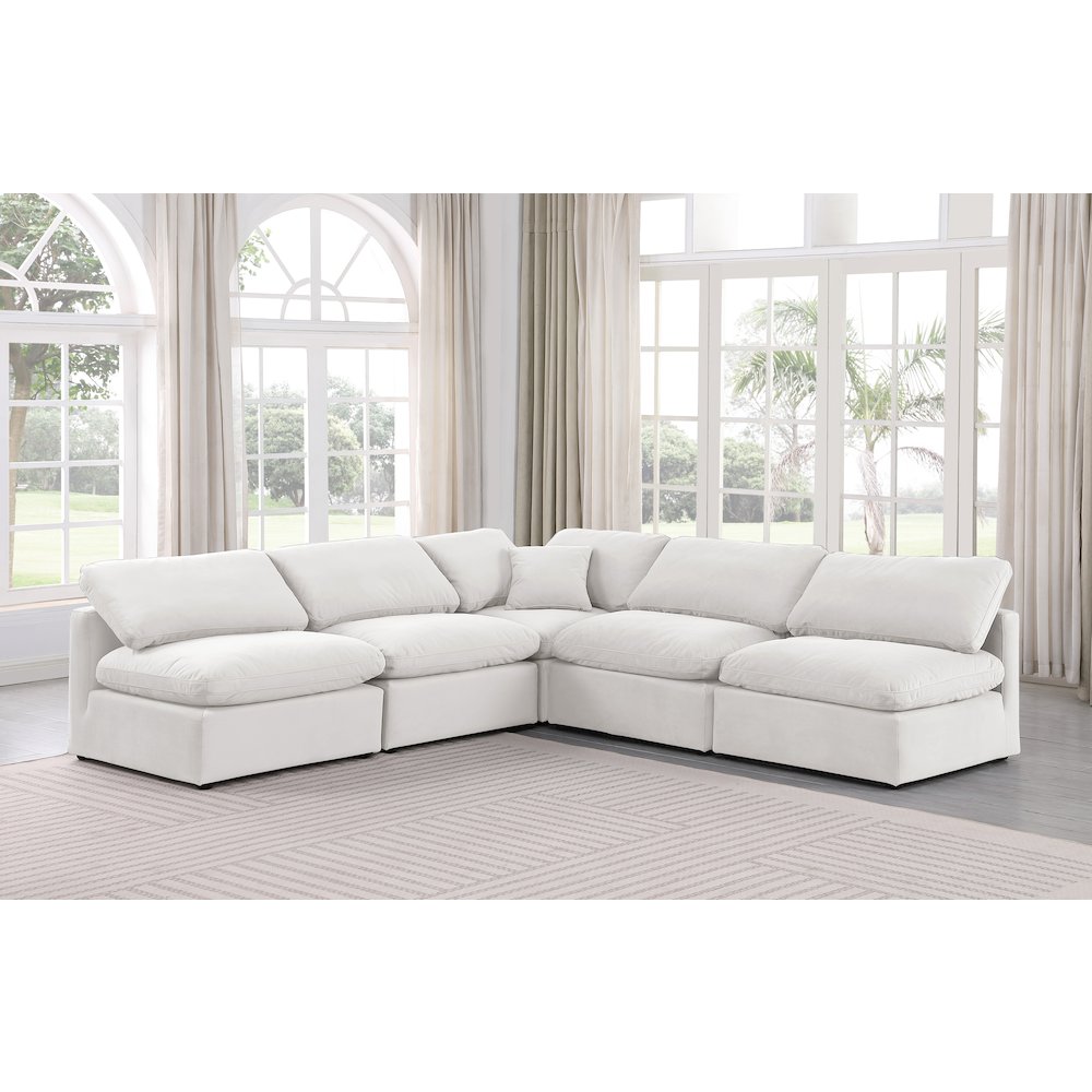 Indulge Cream Velvet Modular Sectional