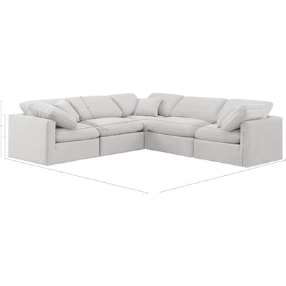 Indulge Cream Velvet Modular Sectional