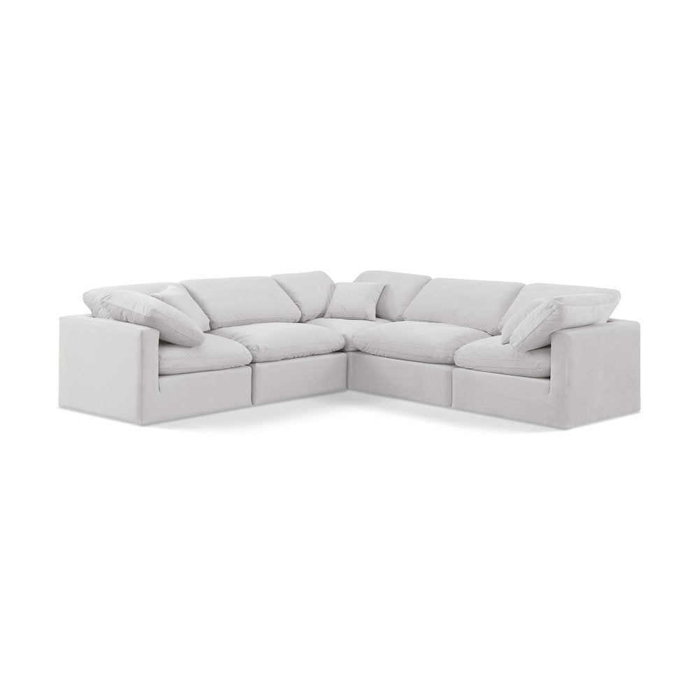 Indulge Cream Velvet Modular Sectional