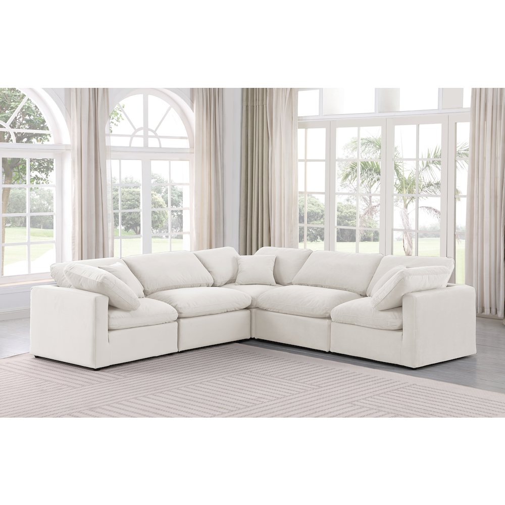 Indulge Cream Velvet Modular Sectional