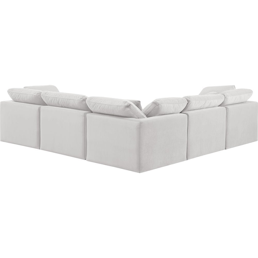 Indulge Cream Velvet Modular Sectional