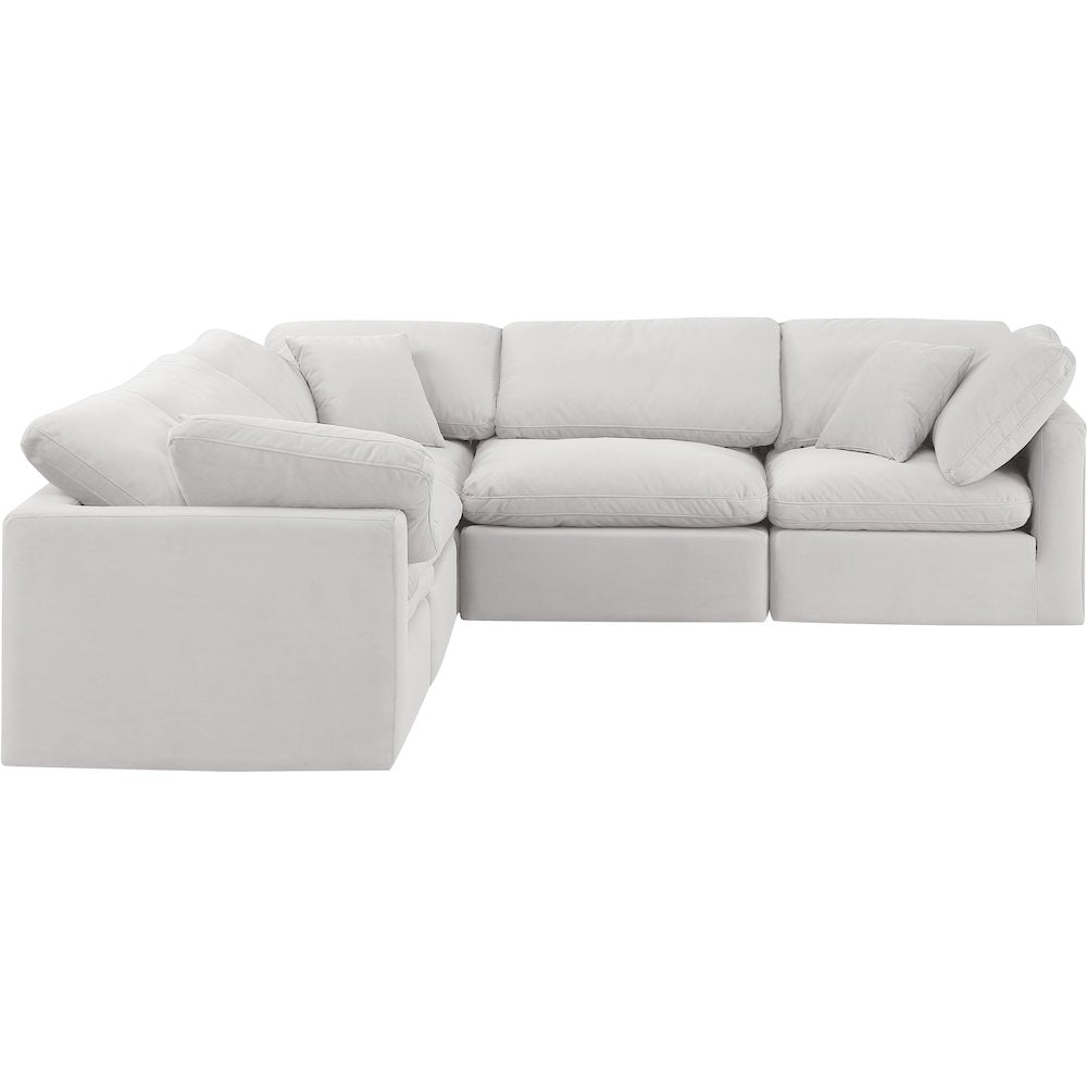 Indulge Cream Velvet Modular Sectional