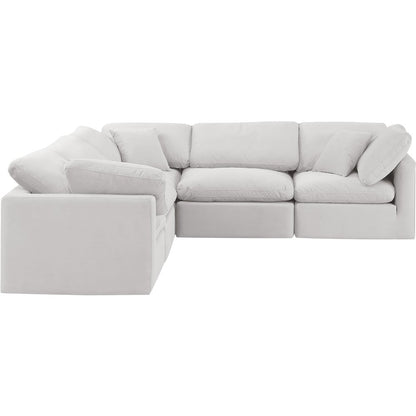 Indulge Cream Velvet Modular Sectional