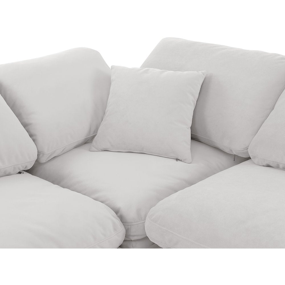 Indulge Cream Velvet Modular Sectional