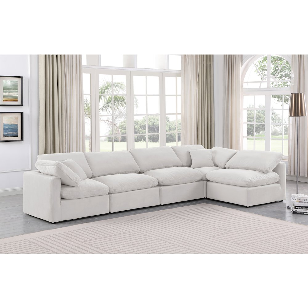Indulge Cream Velvet Modular Sectional