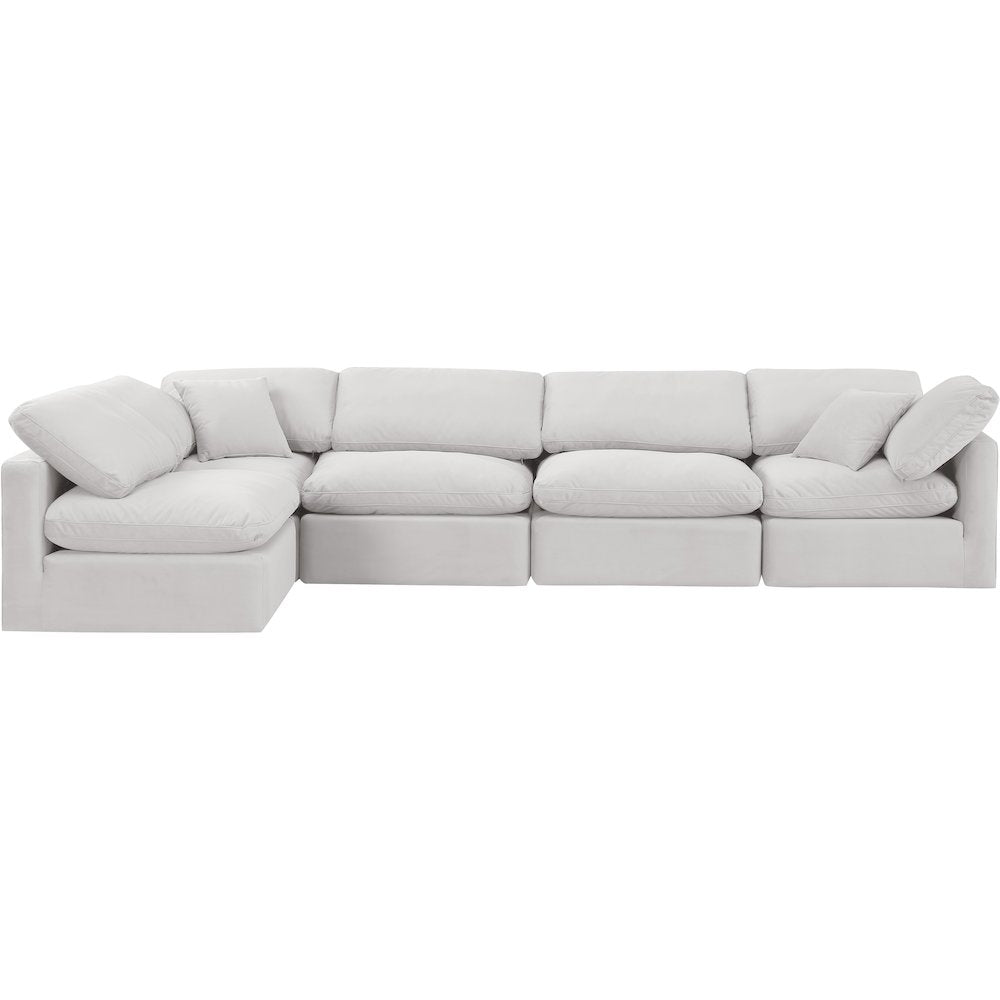 Indulge Cream Velvet Modular Sectional