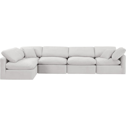 Indulge Cream Velvet Modular Sectional