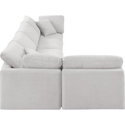 Indulge Cream Velvet Modular Sectional