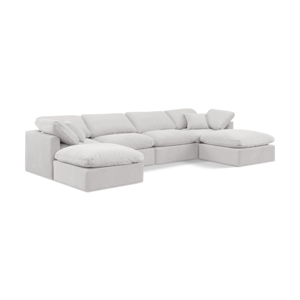 Indulge Cream Velvet Modular Sectional