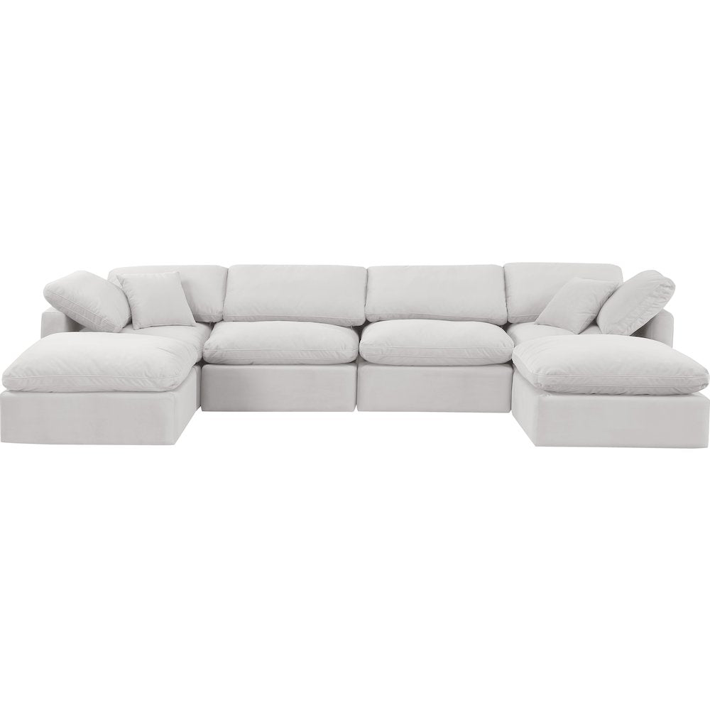 Indulge Cream Velvet Modular Sectional