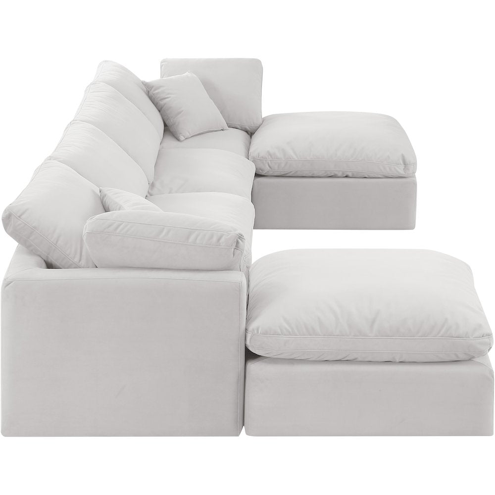 Indulge Cream Velvet Modular Sectional