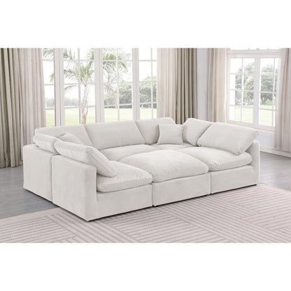 Indulge Cream Velvet Modular Sectional