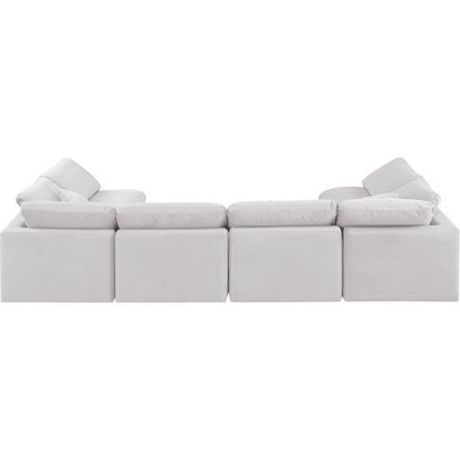 Indulge Cream Velvet Modular Sectional
